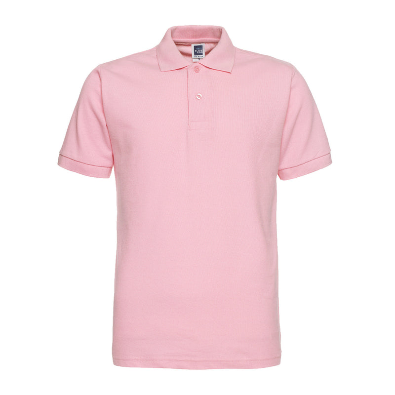 Solid Lapel Short Sleeve Polo Shir