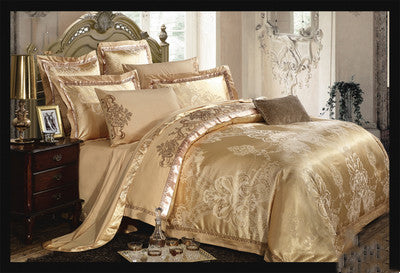 Ice Silk Jacquard Luxury High-end Linen And Cotton Bedding Set