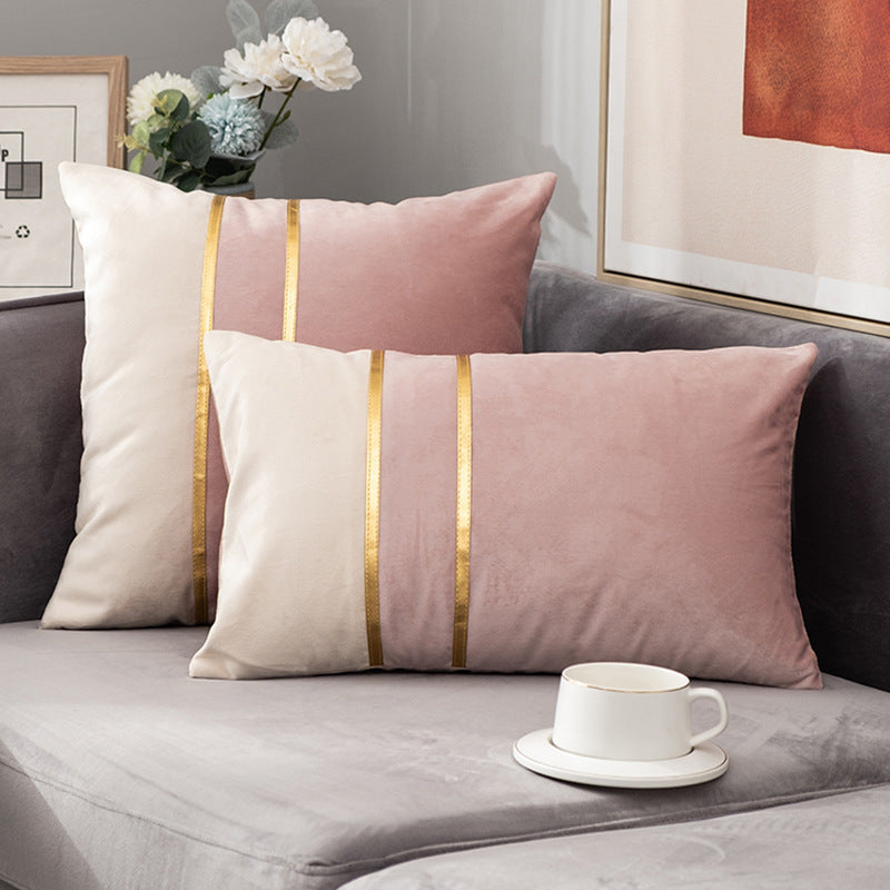 Sofa Pillowcase Velvet Bedside Living Room Waist Pillow