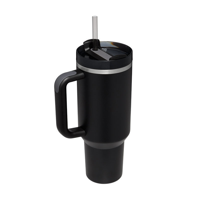 40 Oz Tumbler With Handle Straw Stainless Steel