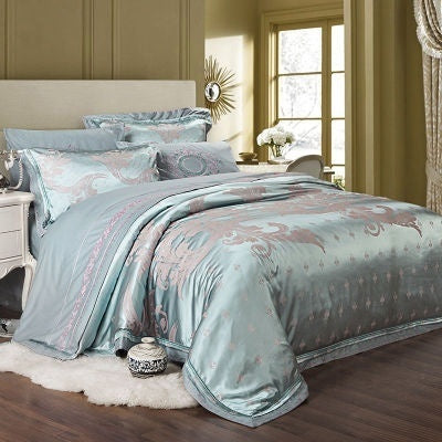 Ice Silk Jacquard Luxury High-end Linen And Cotton Bedding Set
