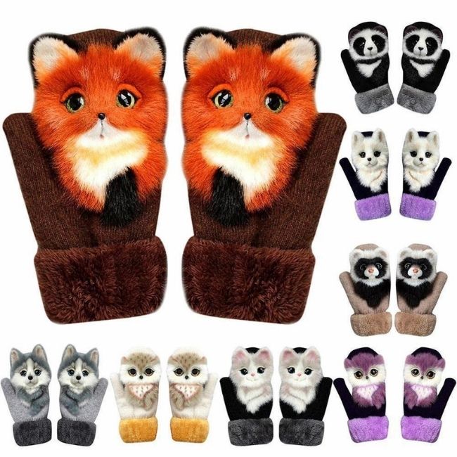 CuteMitten™ , gants d'hiver avec motifs animaux